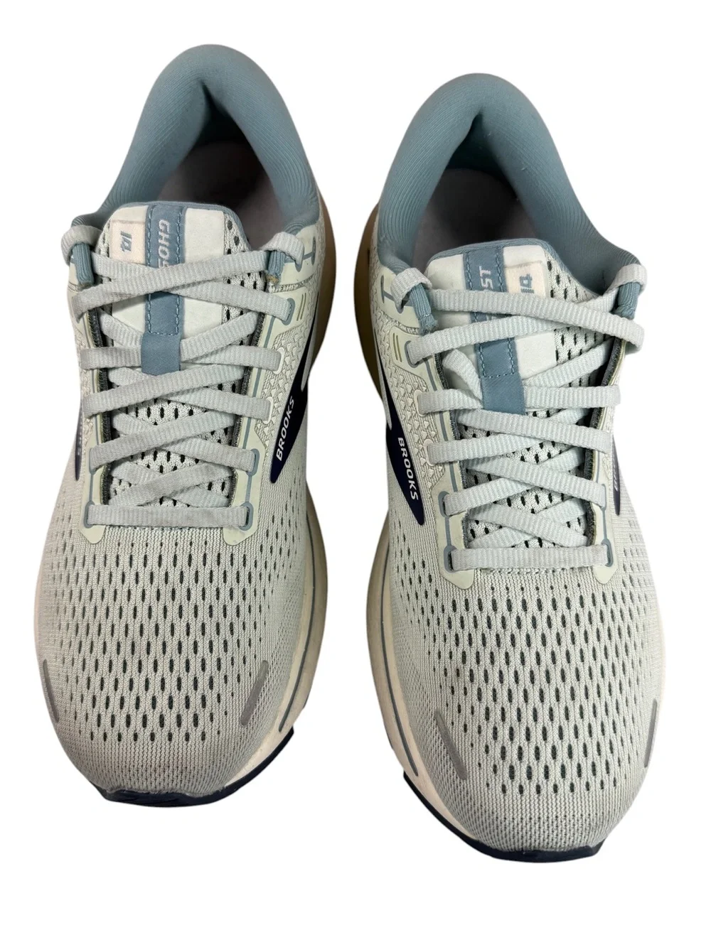 Brooks Ghost 14 Running Shoes Aqua Glass White Road Running Sneakers Women's 9